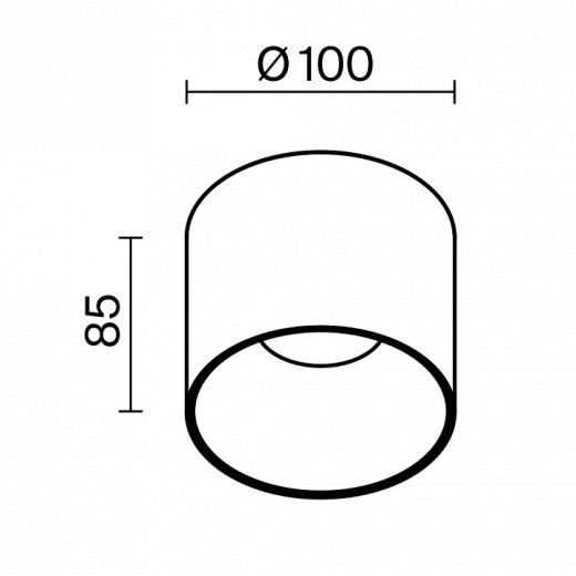 Накладной светильник Maytoni Alfa LED C064CL-01-15W3K-RD-B