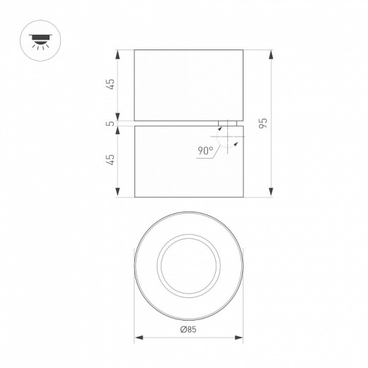 Накладной светильник Arlight POINT 058606