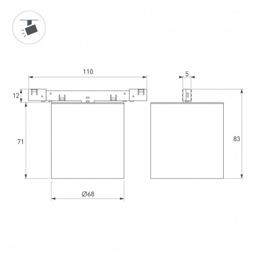 Накладной светильник Arlight MICROCOSM 051759