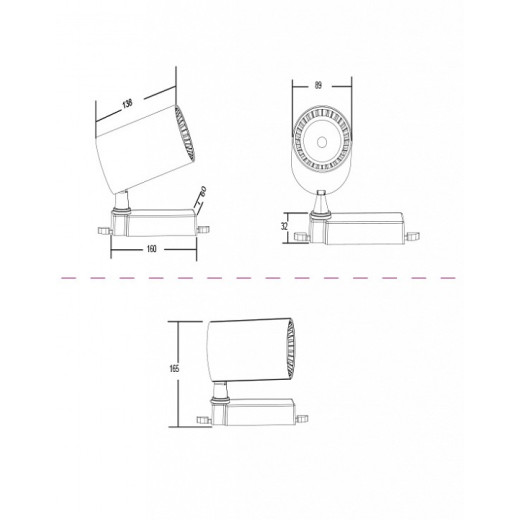 Светильник на штанге Maytoni Technical Vuoro TR029-3-30W3K-W