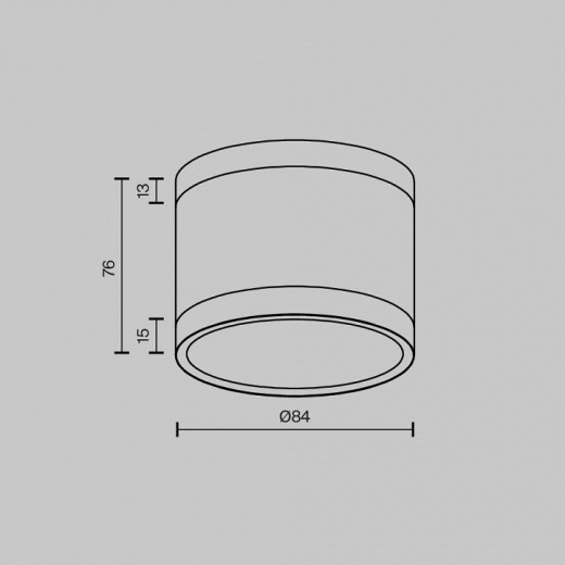 Накладной светильник Maytoni  C120CL-GX53-B