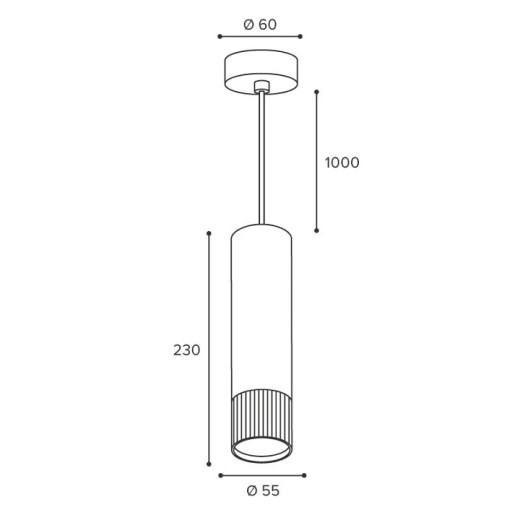 Подвесной светильник Wolta DUO WSL-GU10/P18WG-S