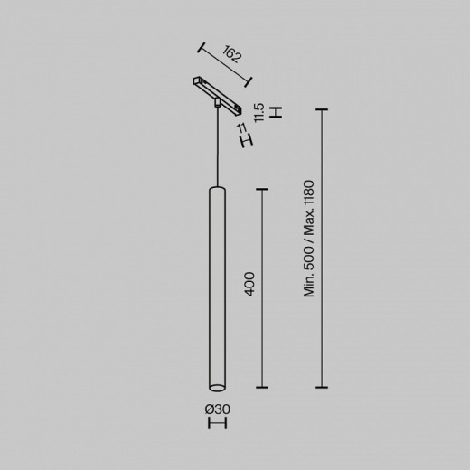 Подвесной светильник Maytoni Technical Focus Led TR245-4-7WTW-DD2-B