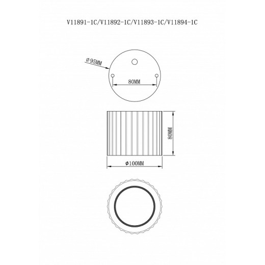 Накладной светильник Moderli  V11893-1C