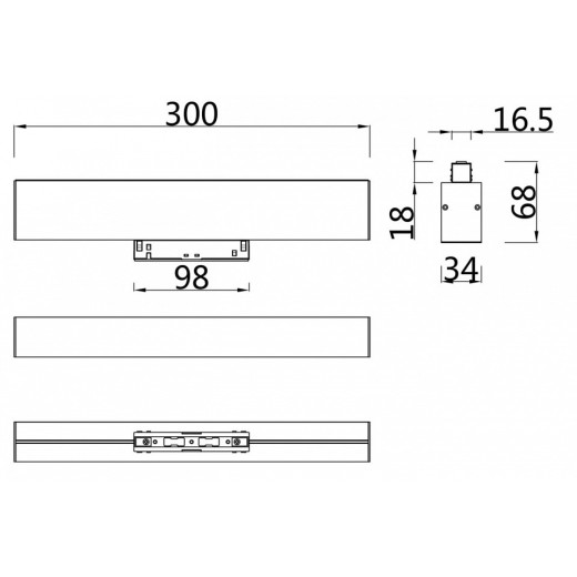 Накладной светильник Maytoni Technical BASIS TR012-2-12W4K-W