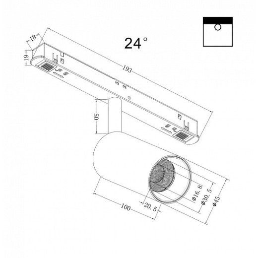 Светильник на штанге Maytoni Technical Focus LED TR032-2-5W3K-S-B