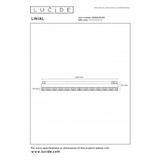 Встраиваемый светильник Lucide LINIAL 2767/12/31