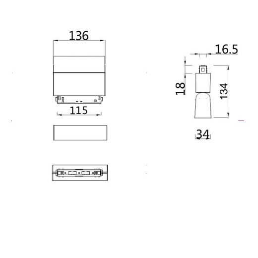 Накладной светильник Maytoni Technical BASIS TR013-2-10W3K-B