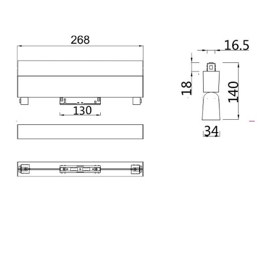 Накладной светильник Maytoni Technical BASIS TR013-2-20W4K-W