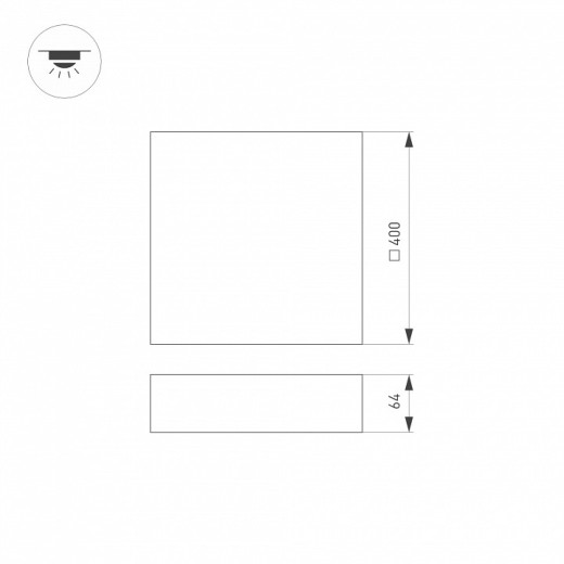 Накладной светильник Arlight QUADRO 041027