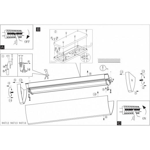 Накладной светильник Eglo Gita 2 94714