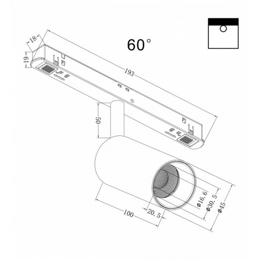 Светильник на штанге Maytoni Focus LED TR032-4-5W3K-W-DS-B