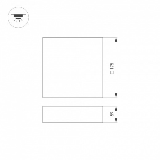 Накладной светильник Arlight QUADRO 040928