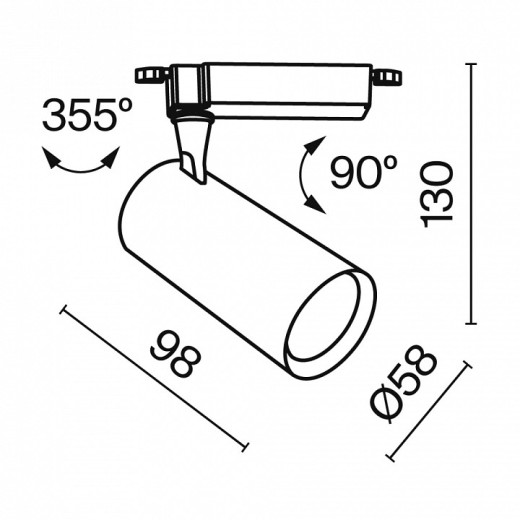 Светильник на штанге Maytoni Technical Vuoro TR003-1-6W4K-S-B