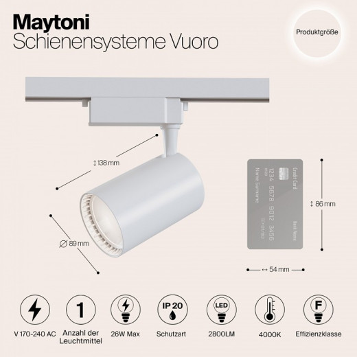Светильник на штанге Maytoni Technical Vuoro TR003-1-30W4K-W