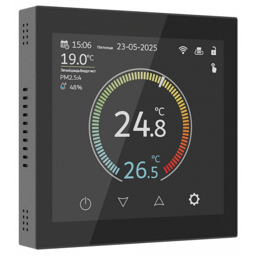 Терморегулятор электромеханический для теплого пола Werkel Сенсорные механизмы черные W1851108