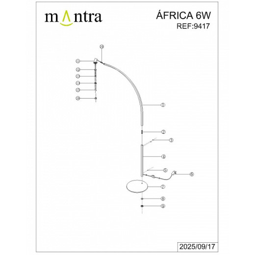 Торшер Mantra Africa 9417