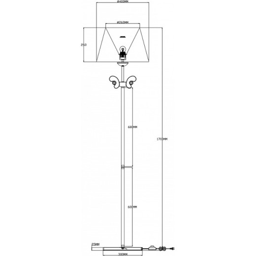 Торшер Moderli Riccardo V2500-1F