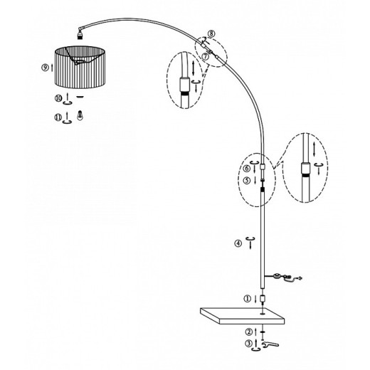 Торшер Globo La Nube 58226