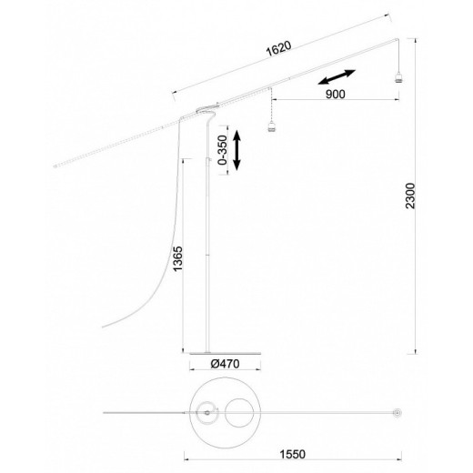 Торшер Mantra Ruti Ricca 9445+9448