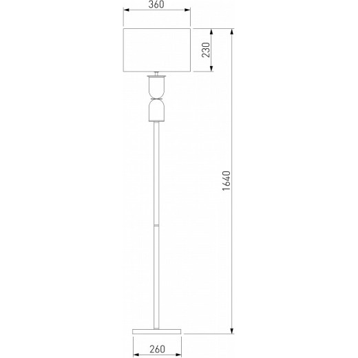 Торшер Eurosvet Caprera 01154/1 латунь
