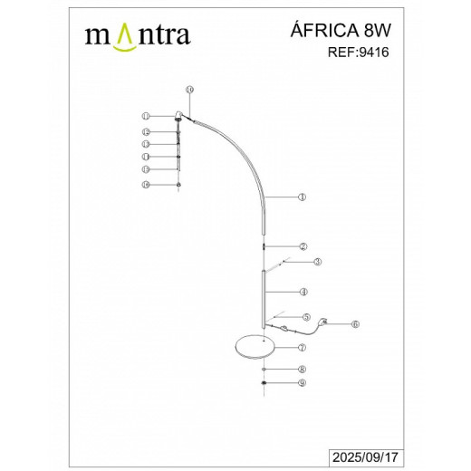 Торшер Mantra Africa 9416