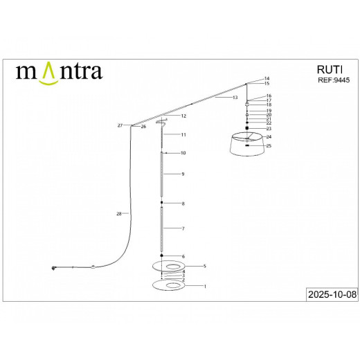 Торшер Mantra Ruti Ricca 9445