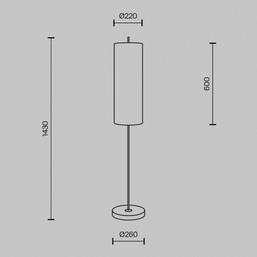 Торшер Maytoni  MOD437FL-01B