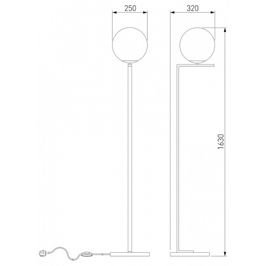 Торшер Eurosvet Shape 01214/1 хром
