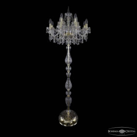 Торшер Bohemia Ivele Crystal 1403 1403T1/8+4/195-165 G
