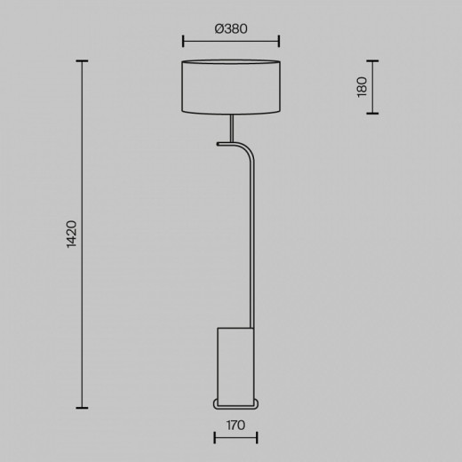 Торшер Maytoni Glamping MOD437FL-03B