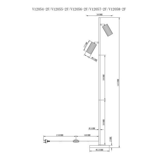 Торшер Moderli  V12054-2F
