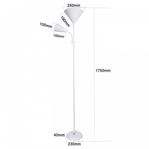 Торшер с подсветкой 00306-0.7-02 WH