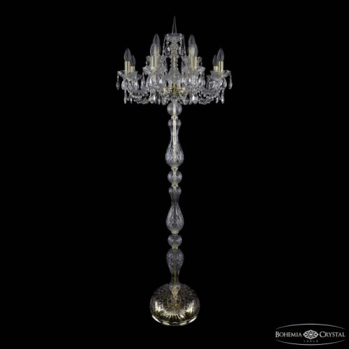 Торшер Bohemia Ivele Crystal 1402 1402T1/8+4/195-165 G