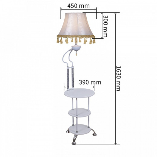 Стол журнальный с торшером 01757-0.6-01 WH