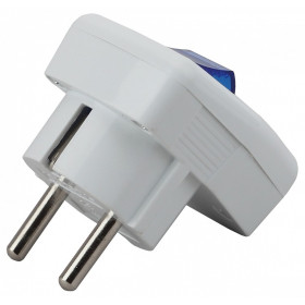 Вилка прямая с заземлением Эра  Vx5-W