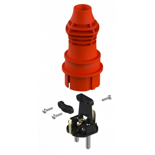 Вилка прямая с заземлением Эра  VX13-R-IP44