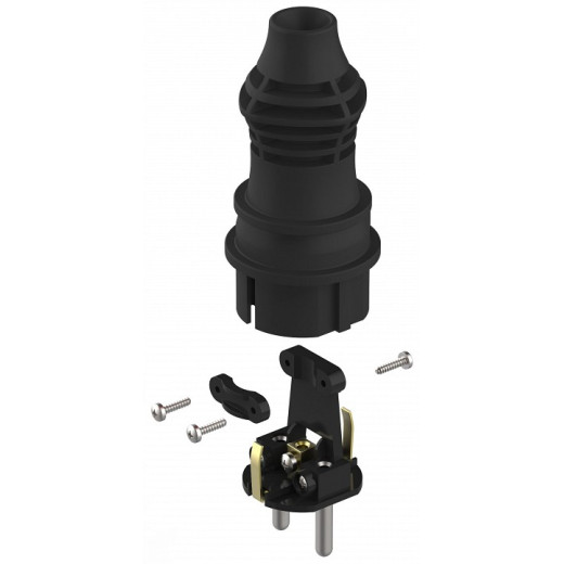 Вилка прямая с заземлением Эра  VX13-B-IP44