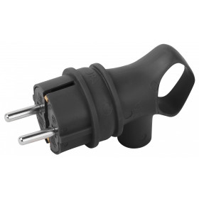 Вилка угловая с заземлением Эра  VX12-B-IP44