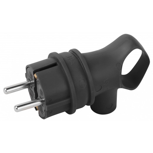 Вилка угловая с заземлением Эра  VX12-B-IP44