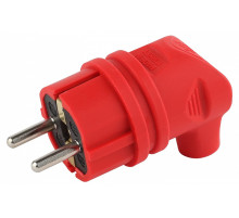 Вилка угловая с заземлением Эра  V9-RED-IP44