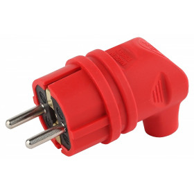 Вилка угловая с заземлением Эра  V9-RED-IP44