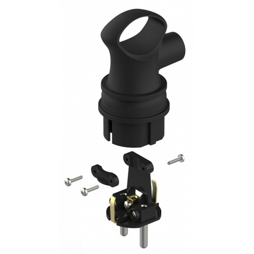 Вилка угловая с заземлением Эра  VX12-B-IP44