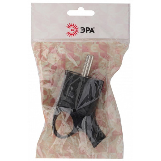 Вилка угловая с заземлением Эра  Vx4-B