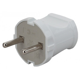 Вилка прямая без заземления Эра  Vx1-W