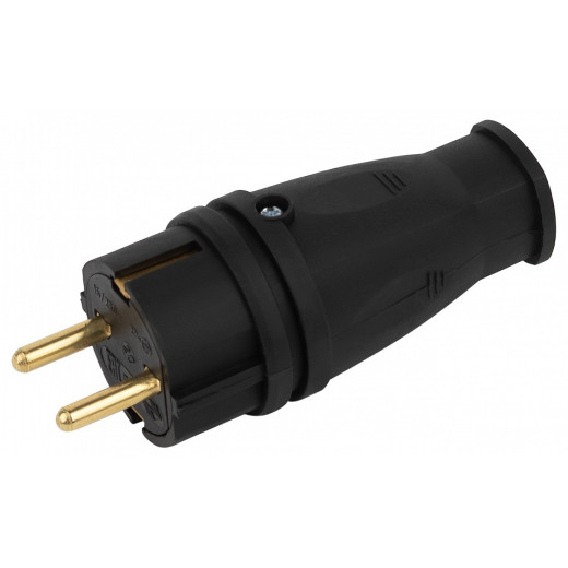 Вилка прямая с заземлением Эра  VX10-B-IP44