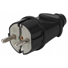 Вилка прямая с заземлением Эра  Vx2-B