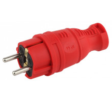 Вилка прямая с заземлением Эра  V8-RED-IP44