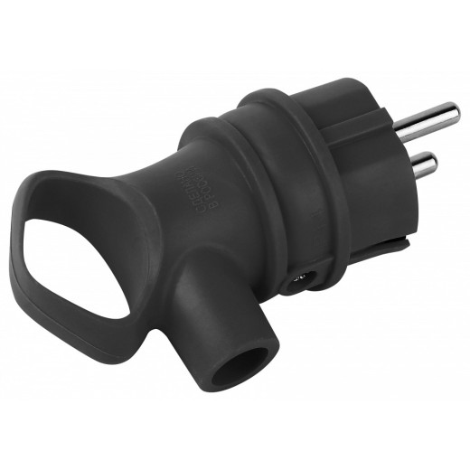 Вилка угловая с заземлением Эра  VX12-B-IP44