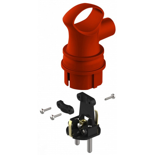 Вилка угловая с заземлением Эра  VX12-R-IP44